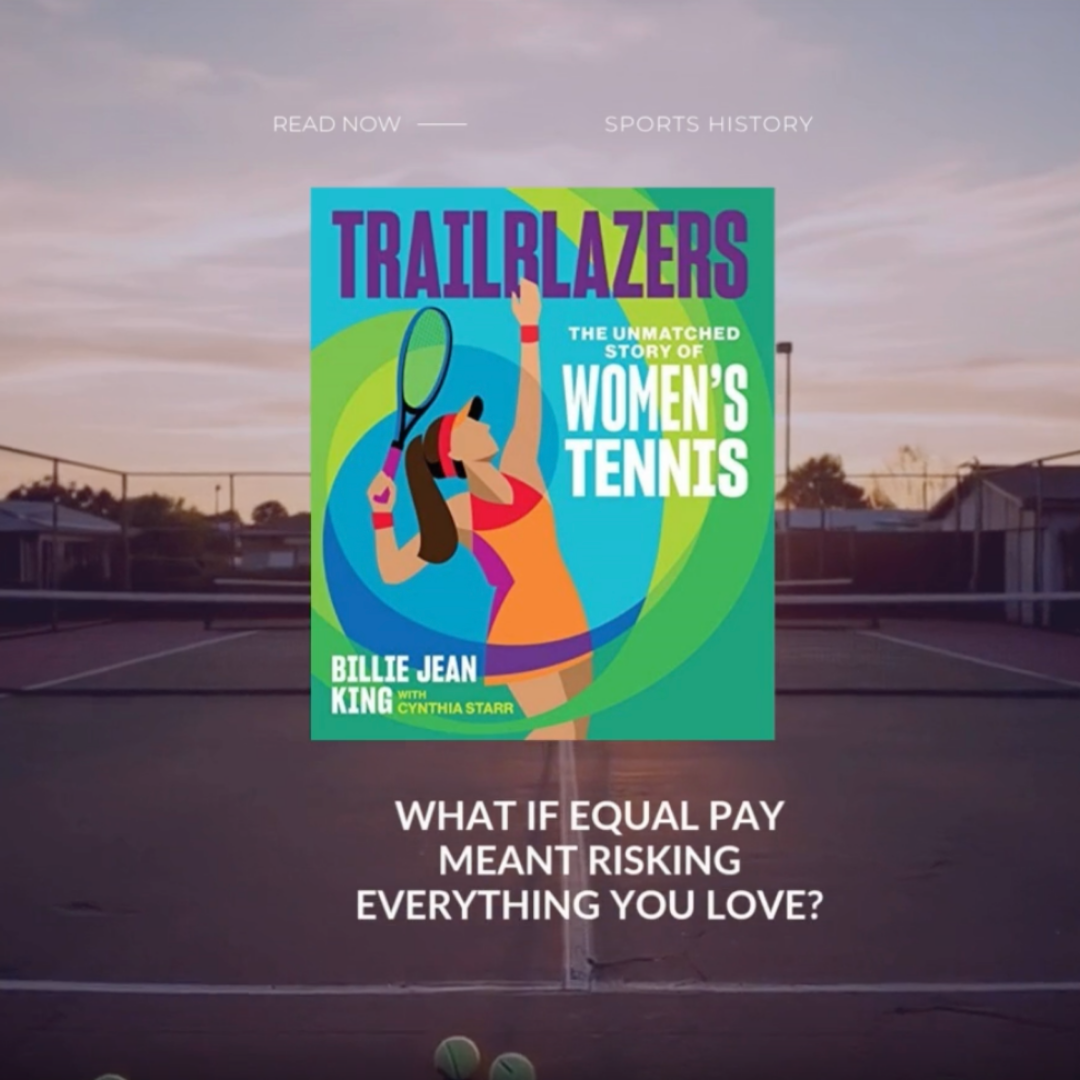 Shimmr-generated advert for Trailblazers, a sports history of women's tennis featuring Billie Jean King