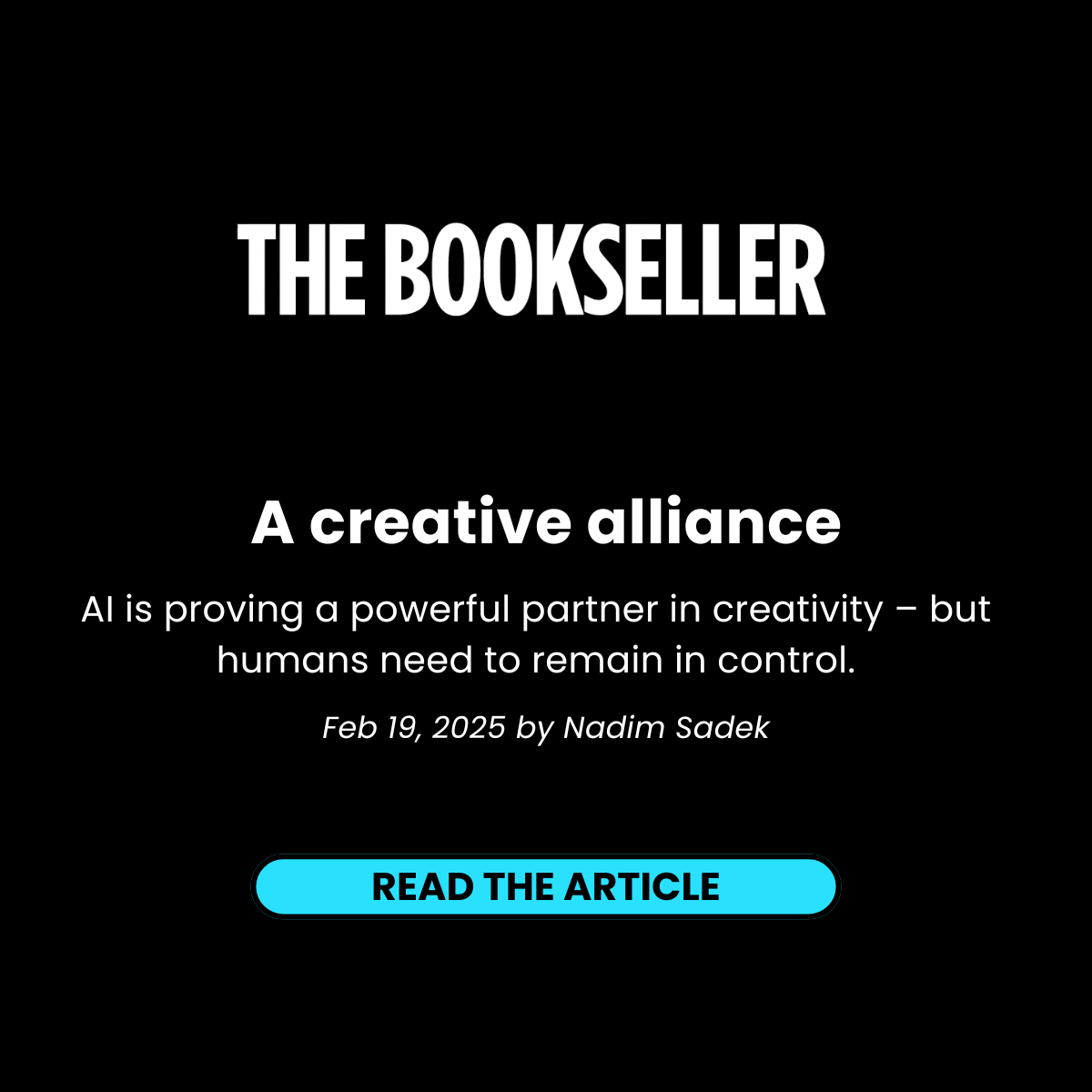 A creative alliance, The Bookseller